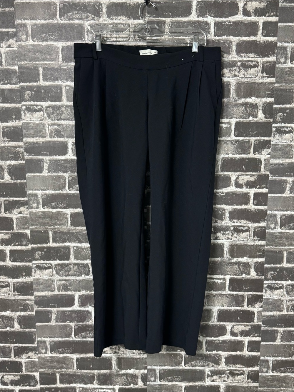 Abercrombie & Fitch wide leg trouser pants black maternity pockets